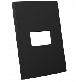PLACA 1 MODULO HORIZONTAL 4X2 COM SUPORTE - ENERBRAS DUBAI PRETO